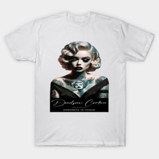 Marilyn Monroe Vintage Glamour Icon Dark Couture T-Shirt